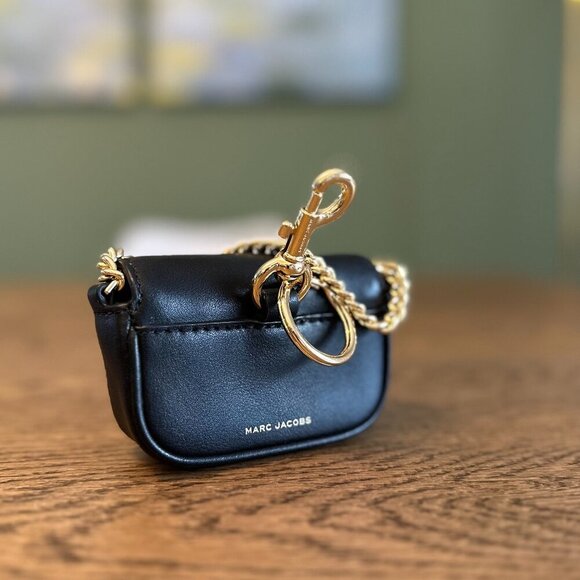 NWT！Marc Jacobs The Nano J Marc Charm -Black Leather - Picture 12 of 15
